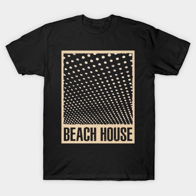 Graphic Art Beach Music T-Shirt by Black Demon Bear
